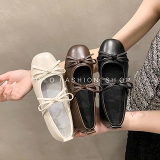 Giày Mary Jane khóa đơn cho nữ mùa xuân mới phong cách Hàn Quốc mũi vuông đế mềm giày búp bê màu bạc, giày Đen nữ - B53