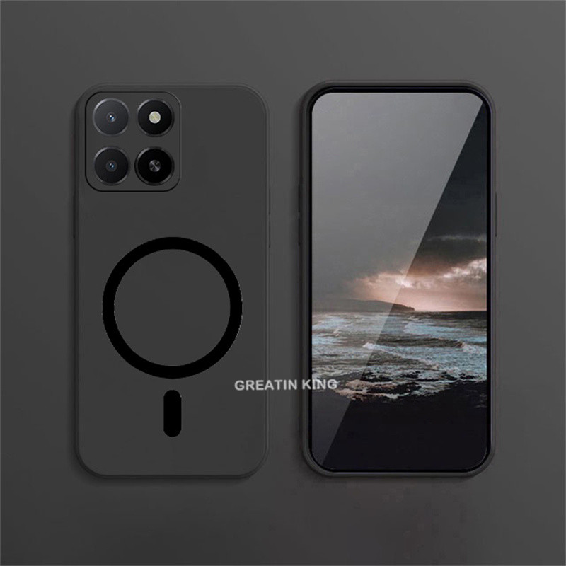 Dành cho Honor X5b GFY-LX2 / X5b Plus GFY-LX2P Vỏ bảo vệ TPU mềm mờ màu đen có nhãn dán sạc không dâ