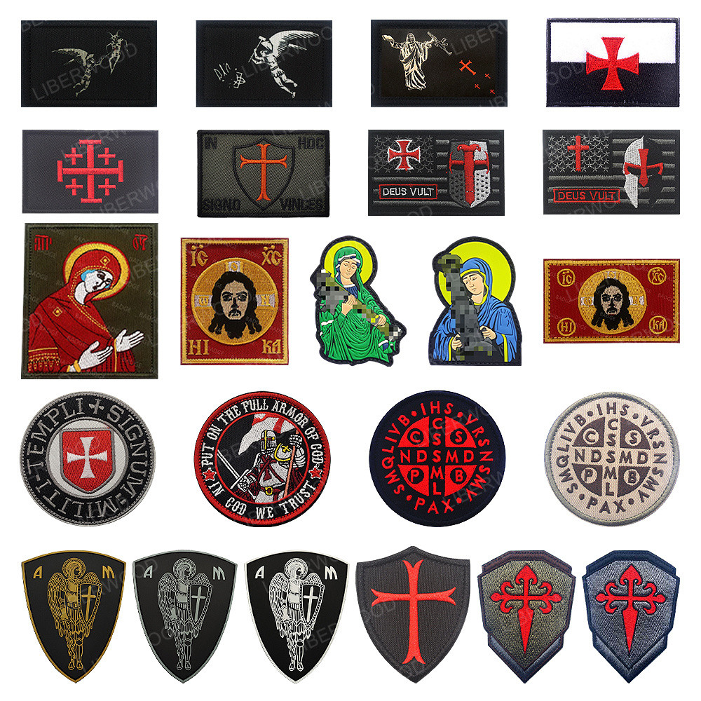 Christian Cross Jesus Patch Virgin Mary Nga Michael Patch