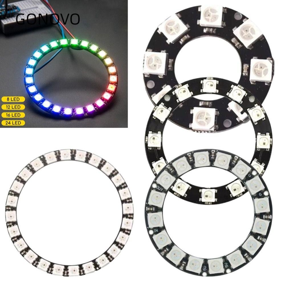 GONOVO   Đèn LED Tròn RGB WS2812 5050 RGB Tích Hợp Vòng Nhẫn Tiện Dụng