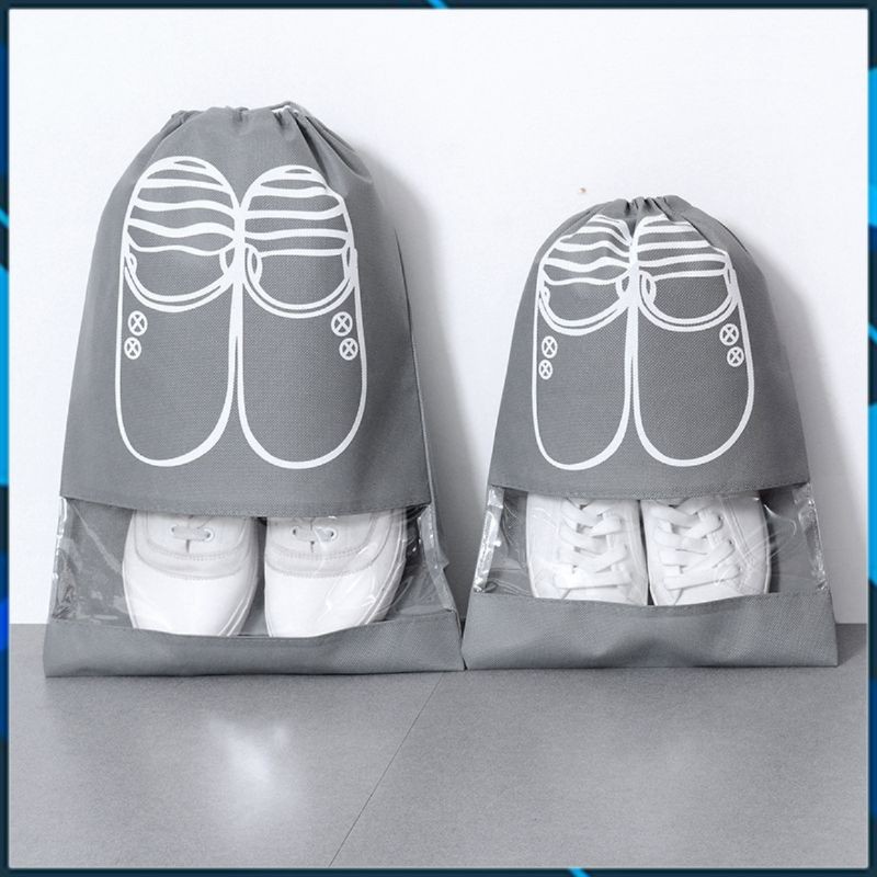 [Giá Sỉ] Túi Bảo Quản Giày Dép, Túi Đựng Giày Đi Du Lịch, Để Vào Vali Chống Bẩn Tiện Lợi Màu Ngẫu Nh