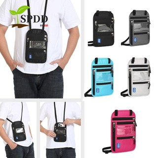 Ví cổ SPDD, Túi đựng hộ chiếu RFID chống trộm chặn RFID, Hộp đựng hộ chiếu có dây đeo cổ có thể điều chỉnh nhiều ngăn Túi đựng tài liệu hộ chiếu chống nước hoạt động