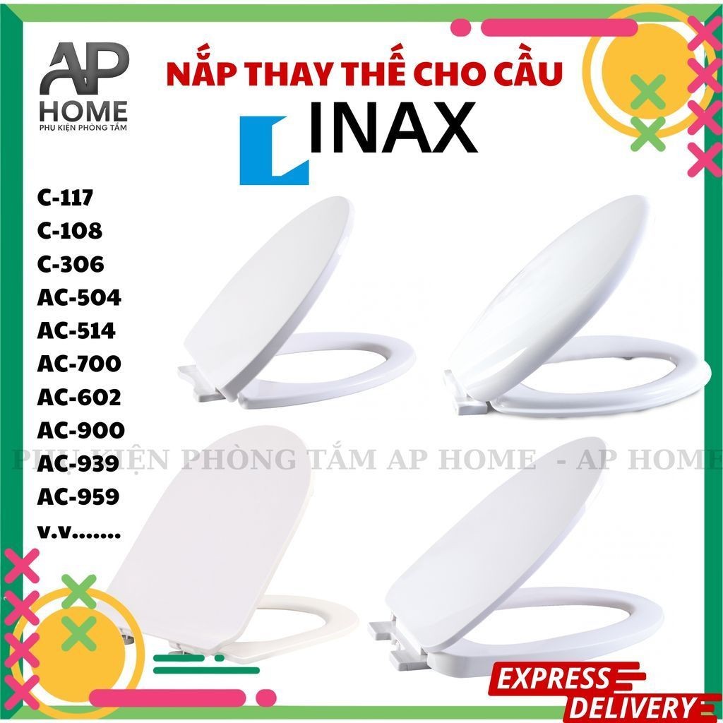 Nắp Bồn Cầu Đóng Rơi Êm Thay Cho Nắp Bồn Cầu INAX Các loại - Phụ Kiện Phòng Tắm AP Home