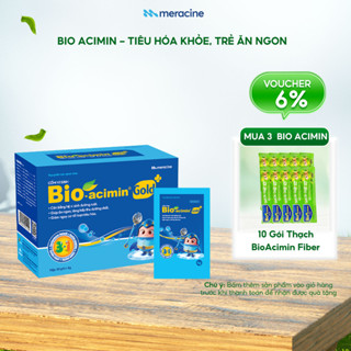 Cốm vi sinh Bio acimin Gold hỗ trợ trẻ ăn ngon tự nhiên bổ sung vi chất và các amin thiết yếu hộp 30 gói