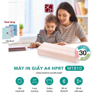    Có Hỏa Tốc HCM   Máy in nhiệt di động HPRT MT810 Khổ A4 Không Mực LƯU BẢN IN 3 NĂM Bluetooth 5.0 Pin 2000mAh 