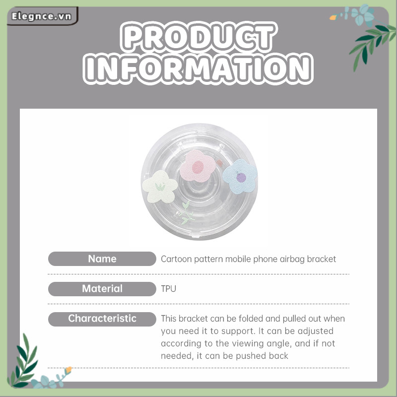 【Elevn】Giá đỡ điện thoại   trong suốt Giá đỡ điện thoại di động dễ thương Giá đỡ điện thoại họa tiết hoạt hình | BigBuy360 - bigbuy360.vn