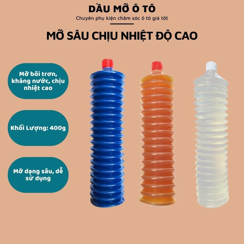 [HCM] Mỡ con sâu vàng chịu nhiệt - 400gr, kháng nước từ dầu gốc lithium L3 -GI888