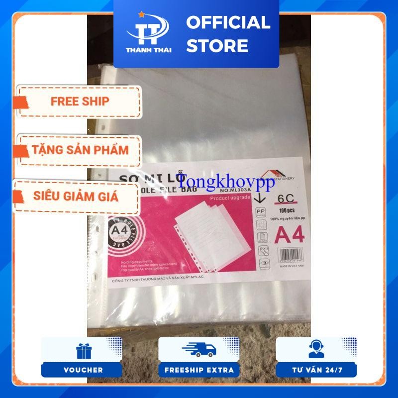 Sơ mi đục lỗ Dày Đại A4 100 tờ ( 6 lạng)