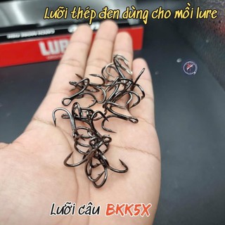  Lưỡi Câu BKK độ cứng 5x sử dụng cho mồi giả Lưỡi câu 3 tiêu bkk thép đen chống gỉ sét 