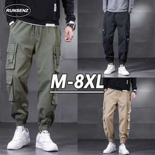 M-8xl Hàn Quốc Xanh Hàng Hóa Quần Nam Plus Kích Thước Quần Jogger Thường Ngày Rời Làm Việc Quần Dài