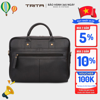 Cặp công sở Trita (Thời trang nam cao cấp đựng vừa laptop 14.6 inch - Cặp da TCA2)