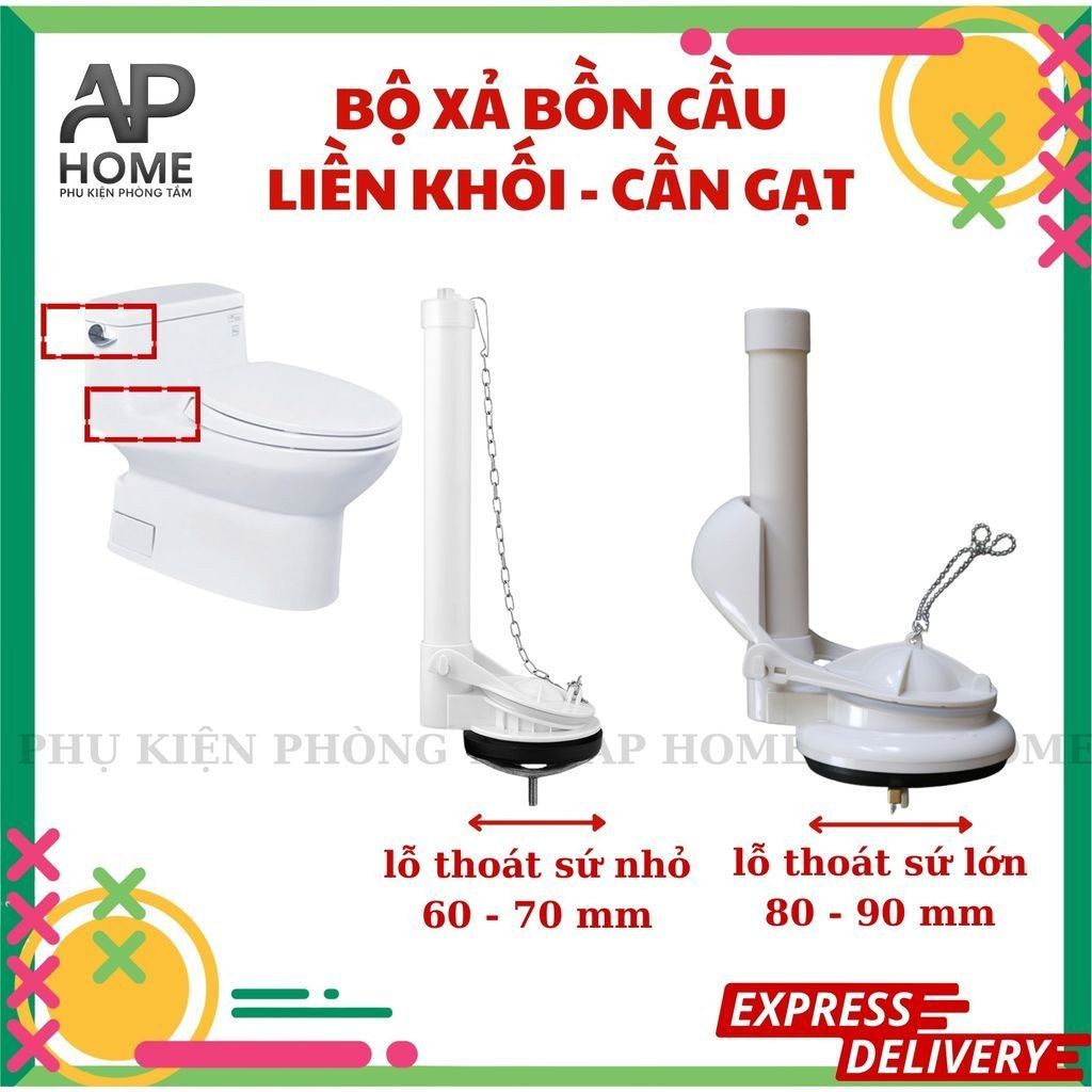 Bộ xả bồn cầu liền khối cần gạt dùng cho các bồn cầu toto c884 inax 1008 bồn cầu trẻ em liền khối