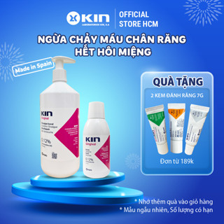Nước Súc Miệng KIN Gingival Dùng Cho Hôi Miệng, Chảy Máu Chân Răng, Viêm Nướu, Không Cồn, Chai 250ml/1000ml