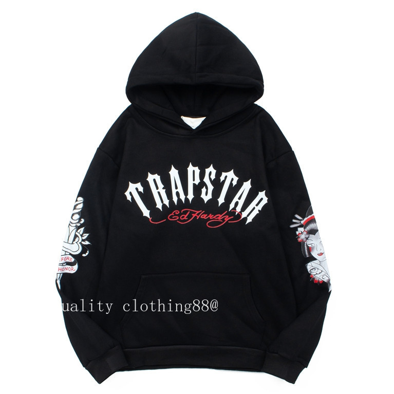 * * * * * Áo có mũ trùm đầu Trapstar Trapstar Ed Bờ Tây Áo Hoodie Hip Hop