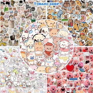  Set 100 sticker dán hoạt hình dễ thương nhiều mẫu trang trí sổ tay laptop vali 