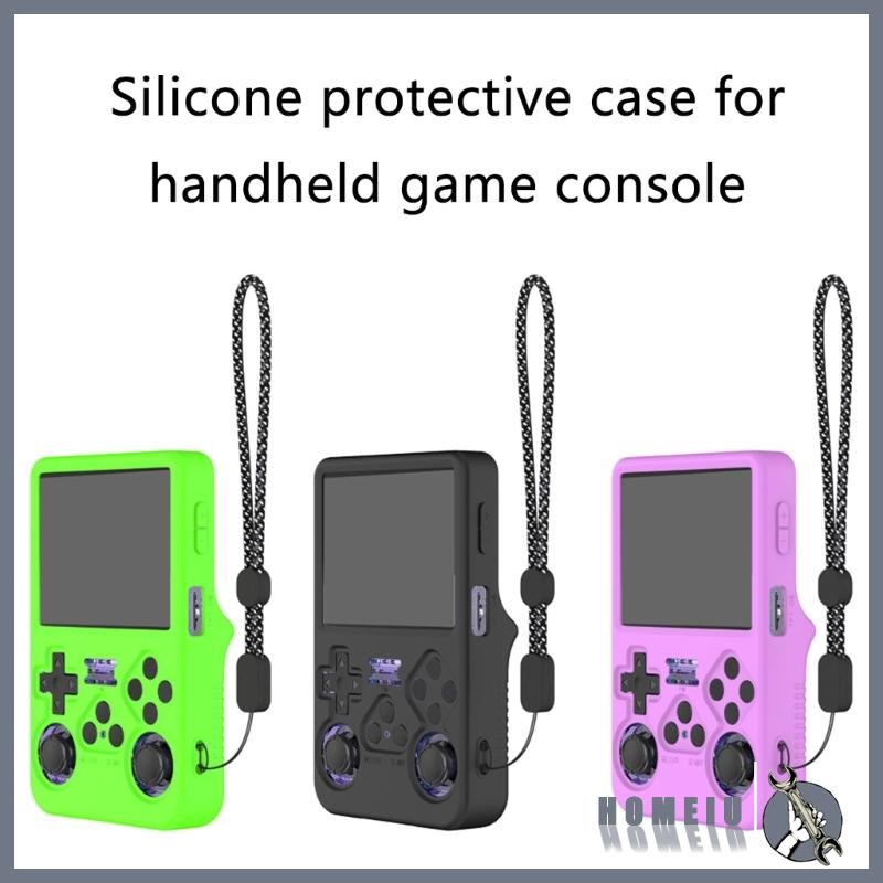 HOMEIU Vỏ Bảo Vệ Da Silicon Chống Trầy Xước Vỏ Cho R36S Máy Chơi Game Tay Cầm Da Tay Game Nhà Ở Chơi