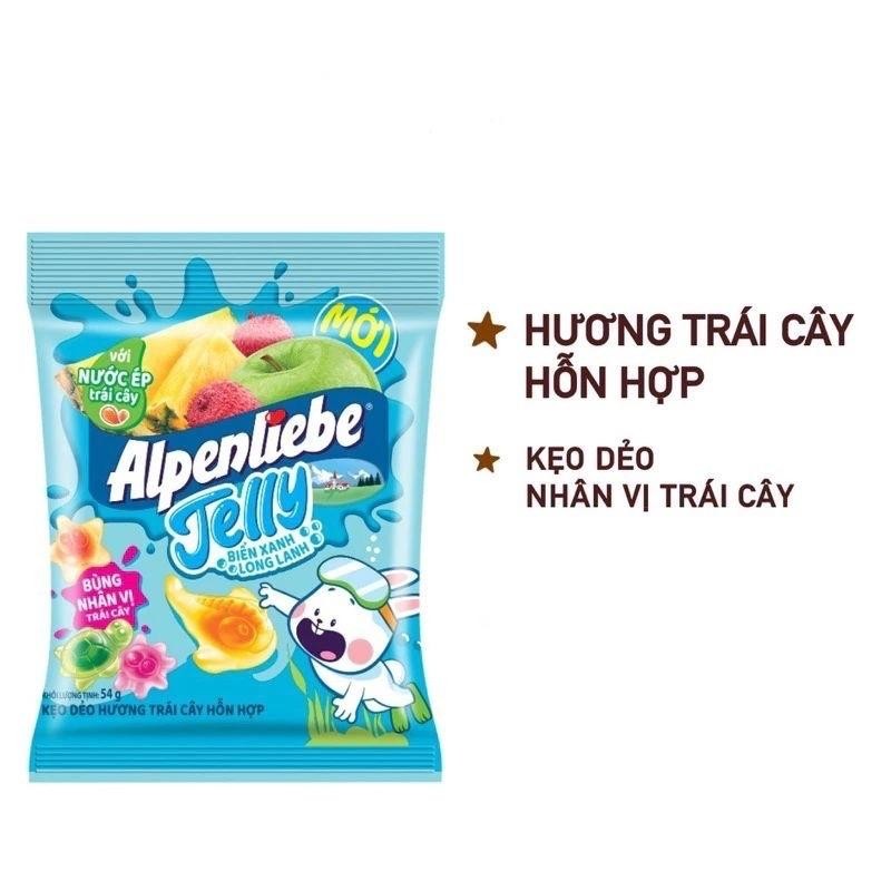 Kẹo dẻo Alpenliebe Jelly (bịch 24 gói) Hương Trái Cây Tổng Hợp 24g Food Candy Ăn Vặt Snack Chua