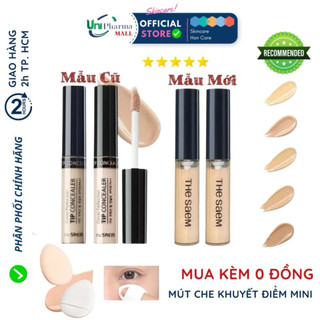 [TẶNG MÚT CHE KHUYẾT ĐIỂM] MẪU MỚI - Kem Che Khuyết Điểm CKĐ The Saem Cover Perfection Tip Concealer SPF28 PA++ 6.5g