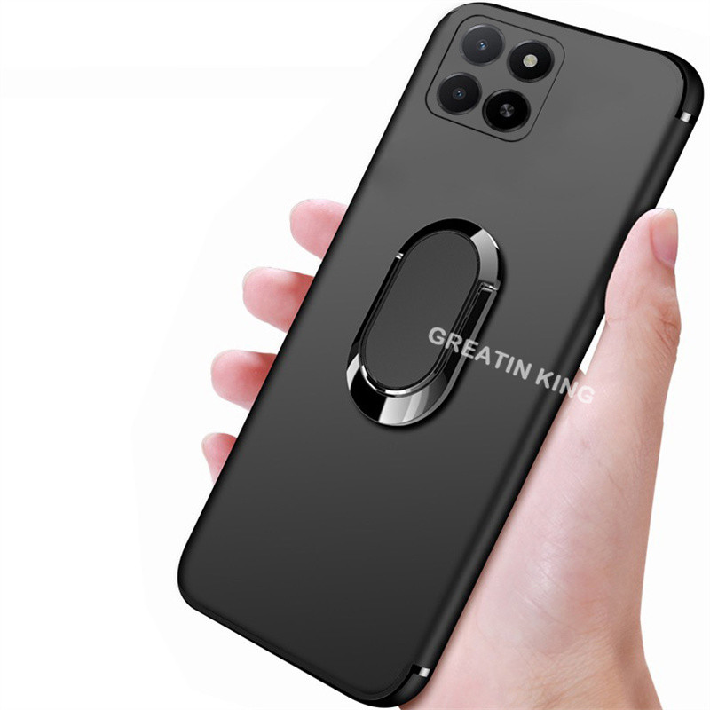 Dành Cho Honor X5b GFY-LX2 / X5b Plus GFY-LX2P Ốp Điện Thoại Ô Tô Từ Kim Loại Nhẫn Giá Đỡ Mềm TPU