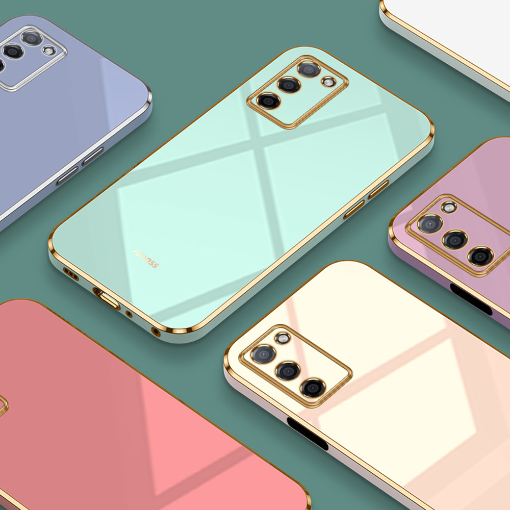 Dành Cho Oppo A55 Ốp điện thoại Mạ Vuông Sang Trọng CPH2325 Ốp điện thoại Silicon Chống Sốc Fundas