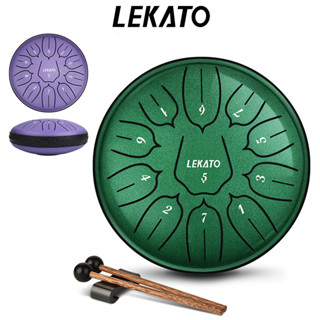 Trống không linh LEKATO Steel Tongue Drum 15cm 11 Nốt Tông D trưởng Dành cho thiền định yoga