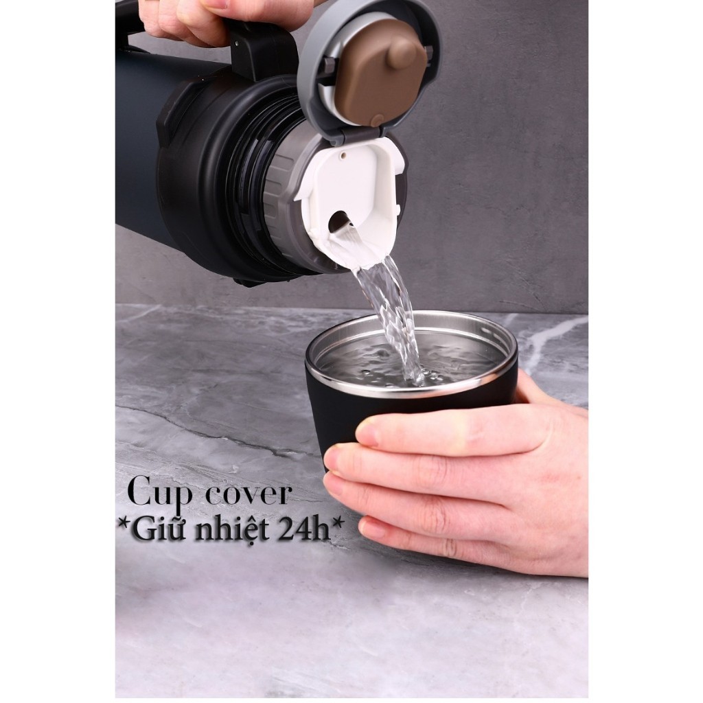 BÌnh giữ nhiệt cỡ lớn dung tích 1800ml chính hãng giữ nhiệt 24h chứa đồ uống thoải mái