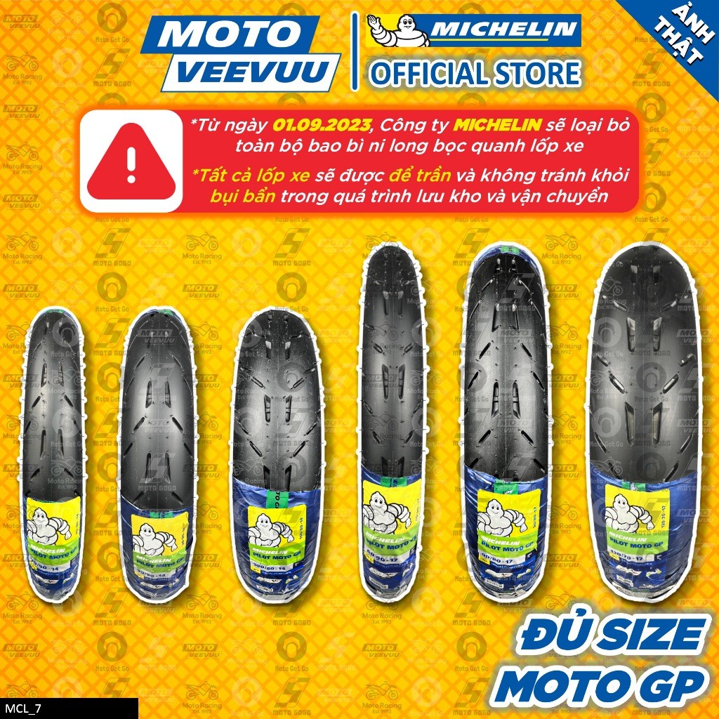   MTVV  Vỏ lốp xe máy MICHELIN PILOT MOTO GP đủ size 60 70 80 90 100 120 14 17<END> 