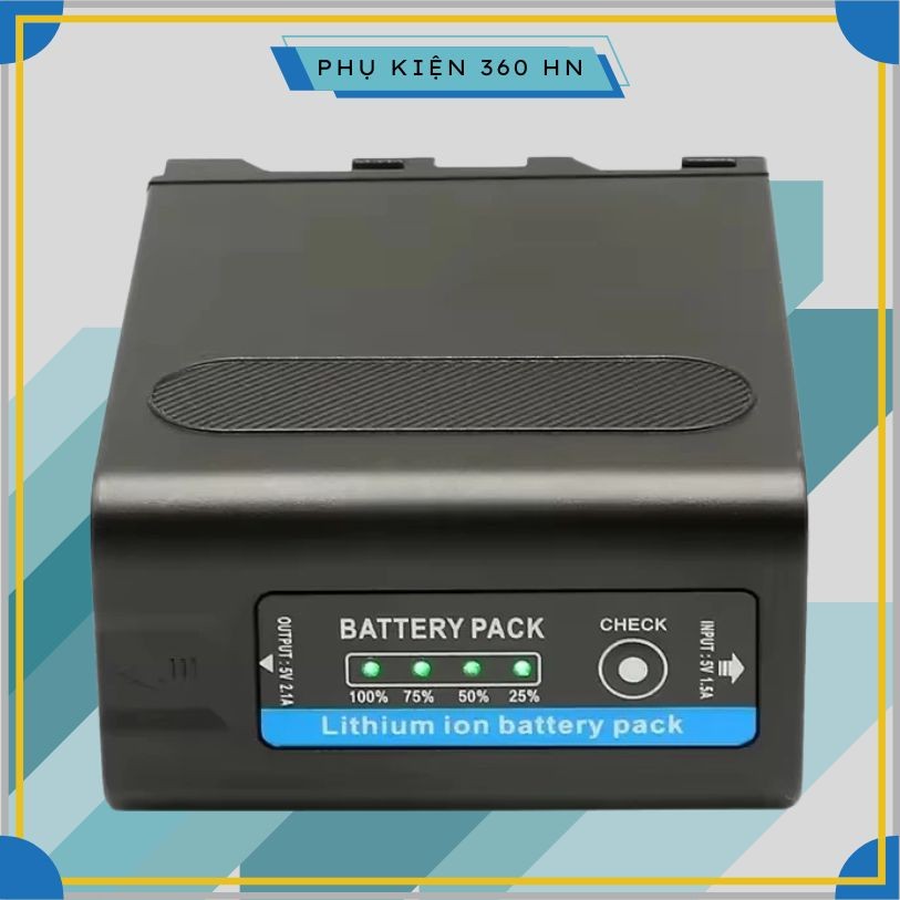 Pin NP-F990 7.2V 13400mAh Cho Đèn Led, Máy Ảnh, Monitor, Wireless Cổng Sạc TypeC