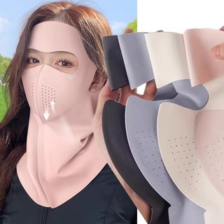 UPF50 + 3D Chống Tia UV Ice Silk Face Cover - Mặt nạ chống nắng Khăn quàng cổ cho thể thao ngoài trời Đi xe đạp