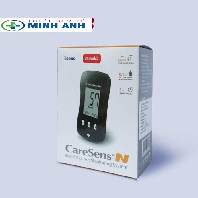 Máy đo đường huyết caresen nhập khẩu hàn quốc tặng 25 que và 10 kim