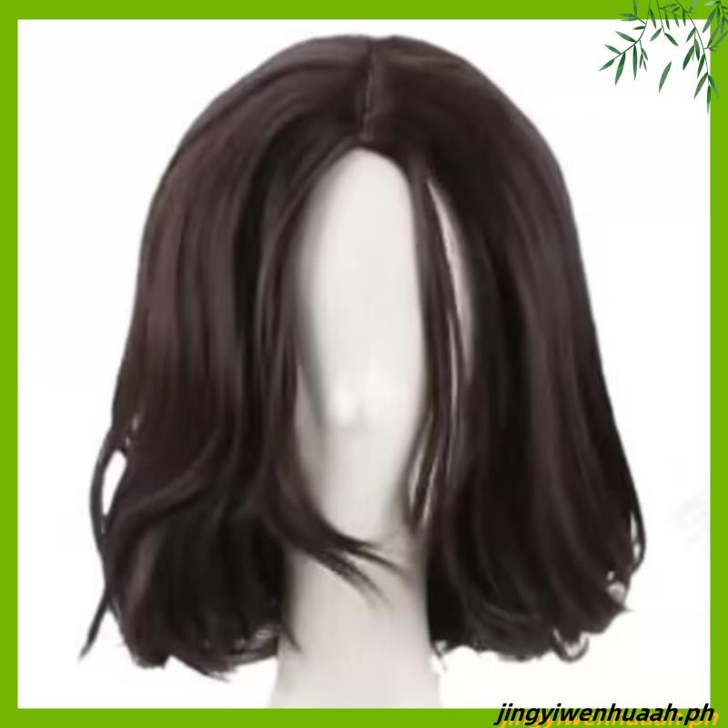 Jason John Wick Chương 4 John Wick Cosplay Tóc Giả Nâu Đen Ngắn Xoăn Tóc Halloween Tiệc Cosplay Tran