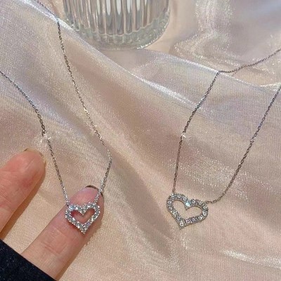 Vòng Cổ Bamoer Thiết Kế Trái Tim Thanh Lịch Phong Cách Hàn Quốc Ins Trang Sức Quà Tặng Cho Nữ