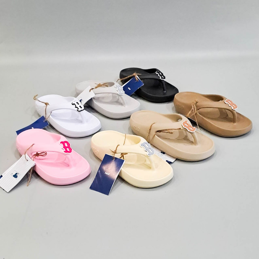 Dép xỏ ngón nữ MLB đúc nguyên khối nhẹ bền, dép kẹp nữ, dép bánh mỳ nhiều màu