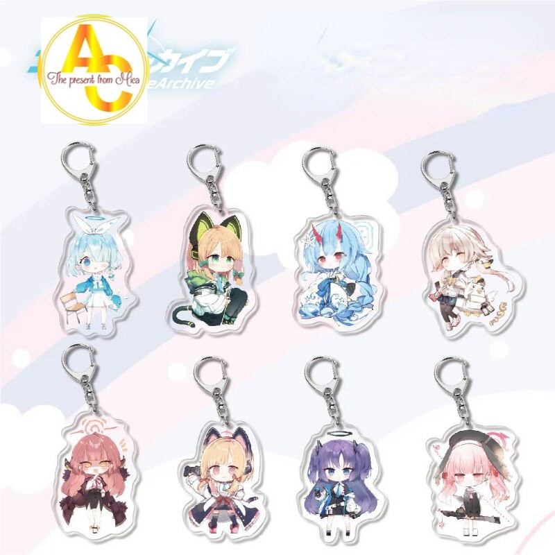 Móc khoá Anime KeyChain Women Blue Archive Kuromi Serika Izayoi Nonomi Phụ Kiện Trang Trí Túi xách B