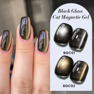  BORN PRETTY Kính Đen Mắt Mèo Gel Từ Tính Sơn Móng Tay Mùa Đông Móng Tay Thạch Thủy Tinh Ngâm Tắt Varnis Bán Thường Trực 