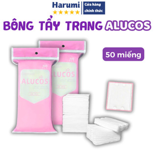 Bông Tẩy Trang Alucos 50 Miếng Gọn Nhẹ Mang Đi, Bông Tẩy Trang Alucos Chính Hãng Mềm Dai, Dày Dặn