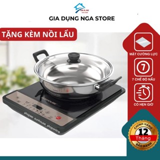 Bếp Điện Từ Cảm Ứng Sunhouse Kèm Nồi Lẩu, Bếp Từ Công Suất 2200W, Bảo Hành 12 Tháng