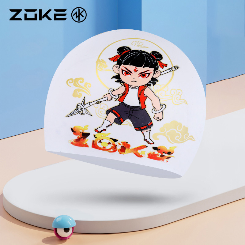 ZOKE Nezha Bé Trai Bé Gái Mũ Huấn Luyện Bơi Trẻ Em Chống Thấm Nước Thoải Mái Đồ Bơi Cho Trẻ Em