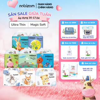 Combo Tã/Bỉm Dán/Quần NABIZAM Êm Mỏng Vượt Trội Chống Tràn Tối Đa Cho Bé Từ 3kg Đến 25kg 20-50 Miếng/Bịch