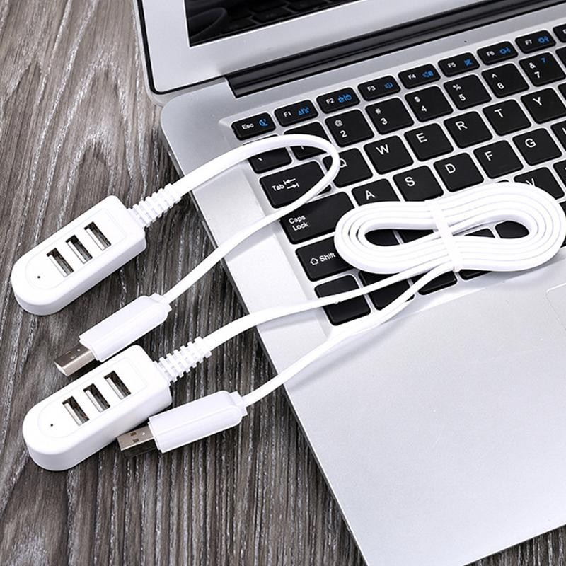 WSS 1.2M Cáp USB Nối Dài Dây Sạc HUB Hơn Bộ Chia Phong Cách Mới 3 USB HUB Cáp Sạc Sạc Sạc Nhanh USB 