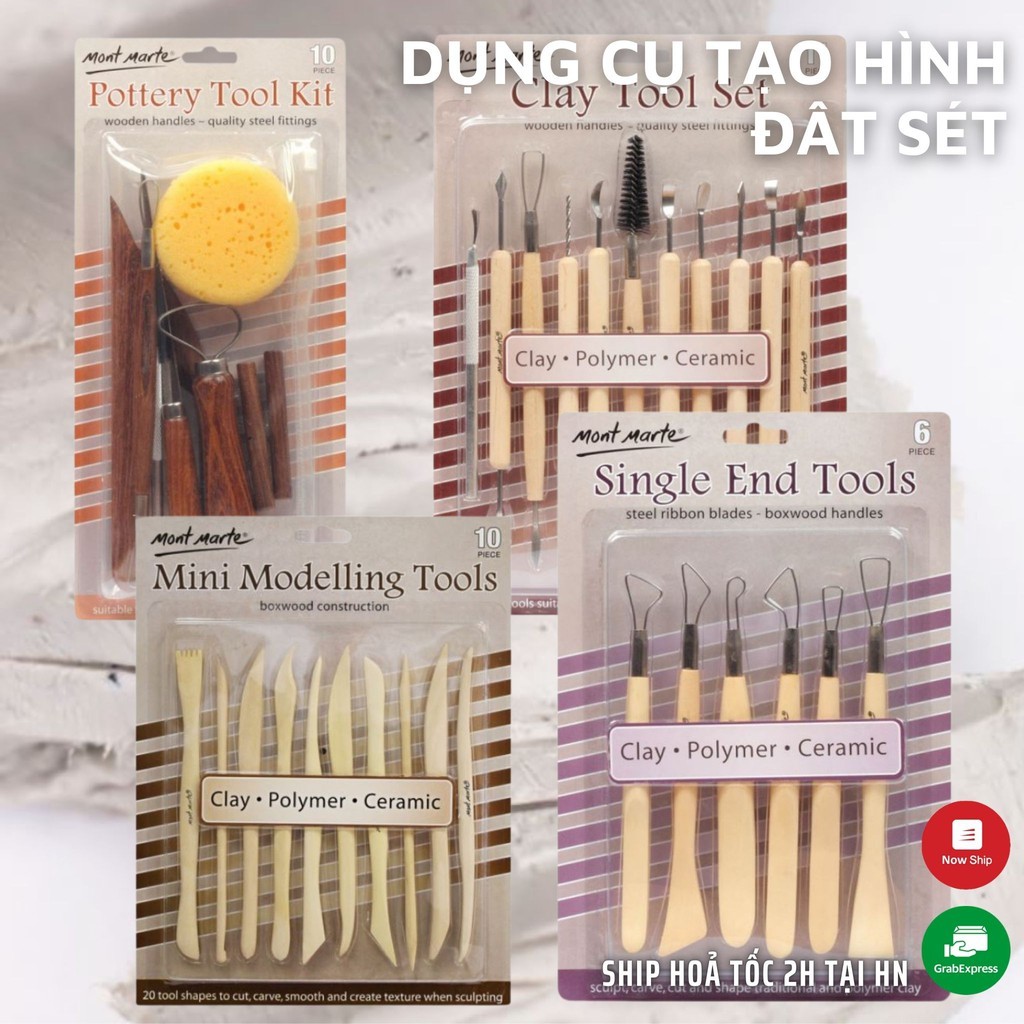 Bộ dụng cụ tạo hình đất sét Mont Marte