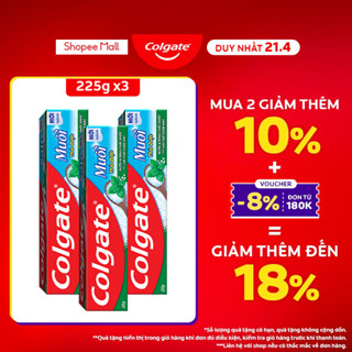Bộ 3 Kem Đánh Răng Colgate Herbal Salt Muối Thảo Dược bảo vệ răng và nướu tối ưu 225g/tuýp
