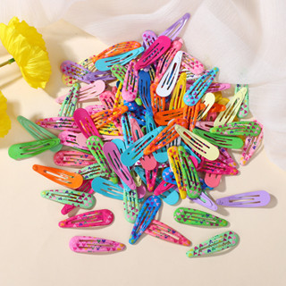 30 Cái / bộ Bé Gái Kẹp Tóc In Hình Hoạt Hình Hoa Trái Cây Kẹp Tóc Bột Dễ Thương Hairgrip Trẻ Em Mũ Đội Đầu Phụ Kiện Tóc