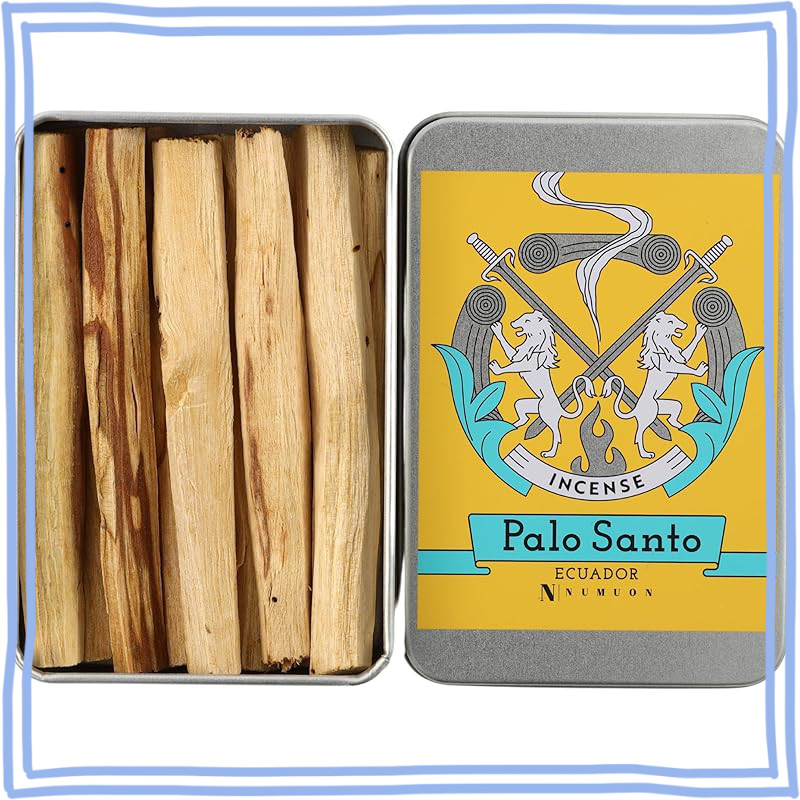 numuon Palo Santo Sticks 50g - Sacred Wood Incense for Purification & Happiness (Peru/Ecuador) with 