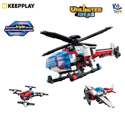 Đồ chơi lắp ráp, xếp hình K Keepplay 42116 - Máy bay biến hình (365 mảnh ghép)