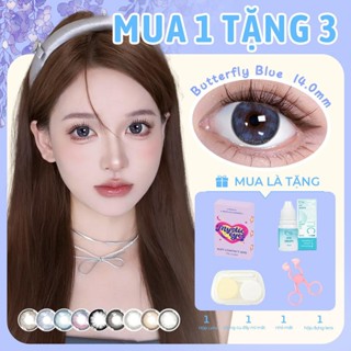   mua1tặng3  Kính áp tròng MCK1 0 độ 1cặp+1khay đựng lens+1 lọ nước nhỏ mắt 10ml+1Phụ kiện hỗ trợ đeo kính áp tròng 