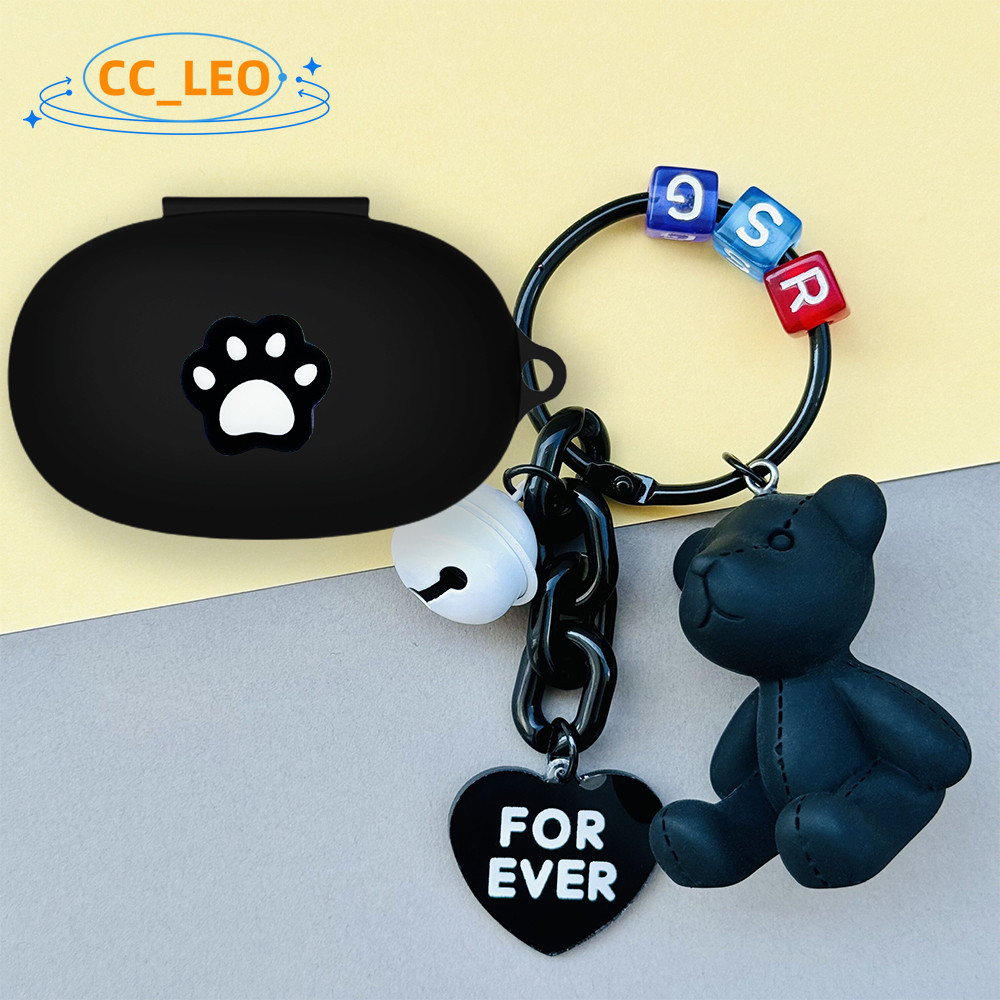 for Bose QuietComfort Earbuds 2024 Case Cartoon Soccer Bear Piggy Keychain Pendant Suitable for Bose