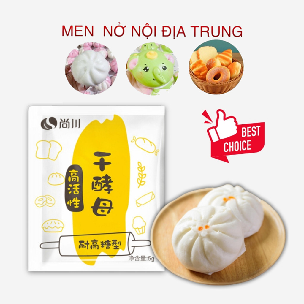 Bộ 10 Men nở SHANGCHUAN hoạt tính cao,lên men nhanh gói 5gx10 -DUCIE Store
