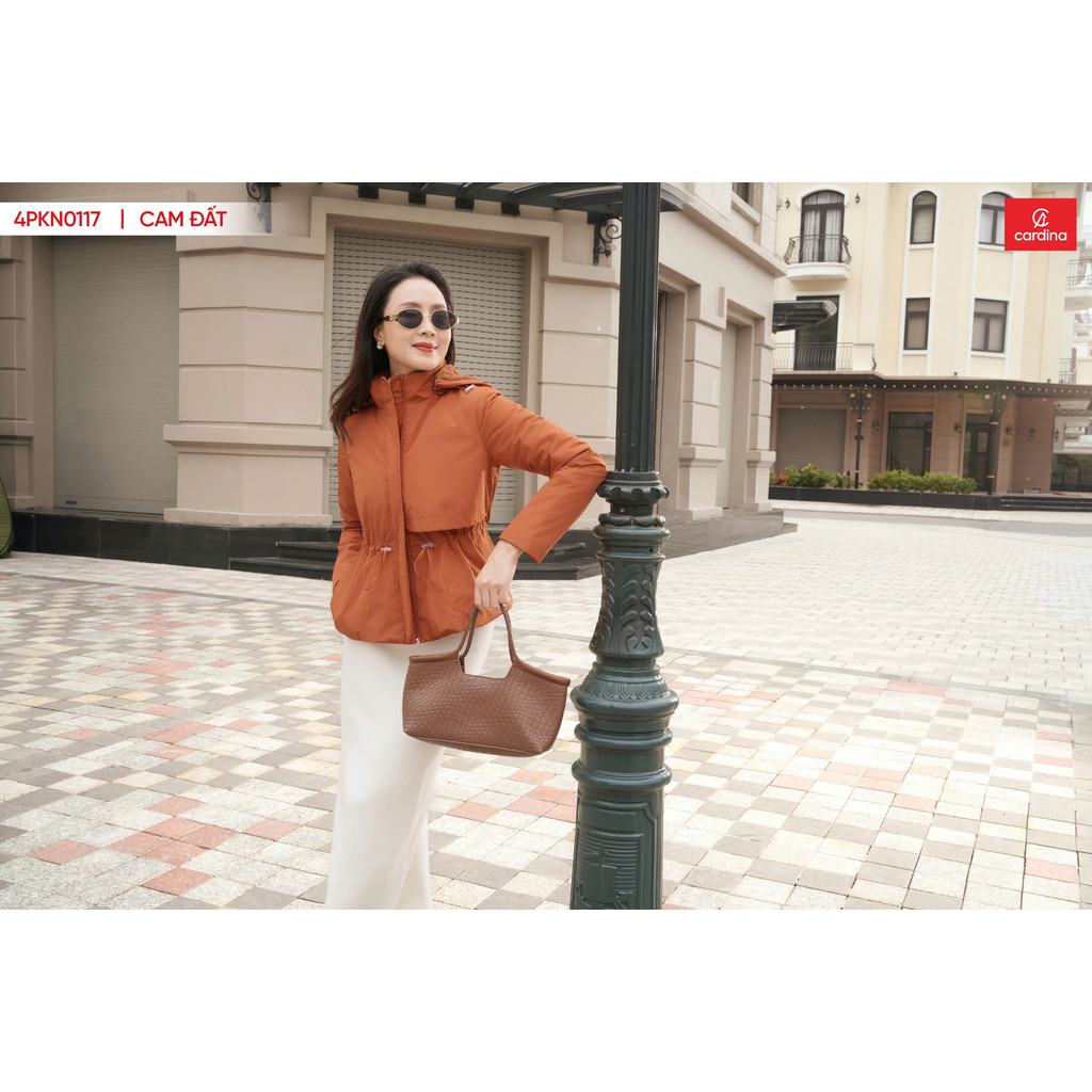 Áo Parka nữ, phao CARDINA Dáng Ngắn Lót Lông Mềm Mịn 4PKN01