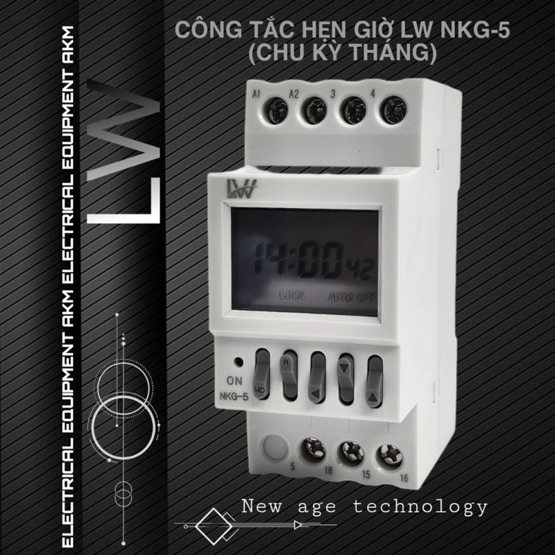 CÔNG TẮC HẸN GIỜ CHU KỲ THÁNG -TIMER THÁNG NKG-5’NKG5-  ĐỊNH ĐIỆN ELECTRICAL